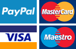 PayPal, Mastercard, Visa, Maestro